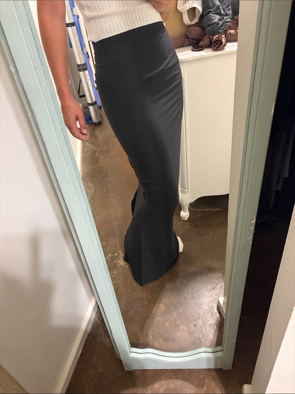 Black Fitted Maxi Skirt